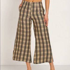Faithful the Brand Plaid Wide-Legged Pants